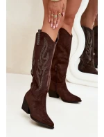 Dámské Boty Se Na Podpatku Čokoládové model 21704697 - Boto