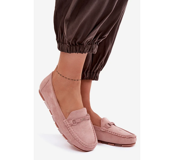 Dámské mokasíny Ploché Růžové model 22091868 - Boto