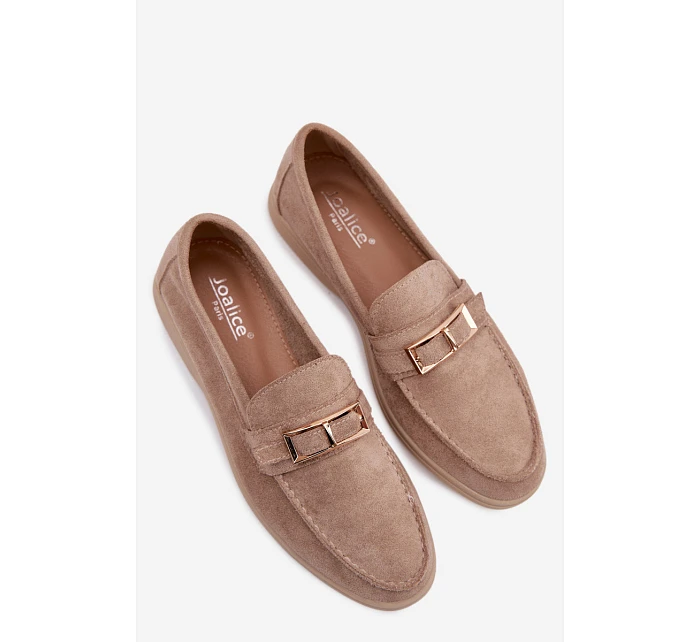 Dámské mokasíny béžové s přezkou Belinae Dámské mokasíny béžové s přezkou Belinae