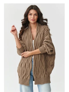 Svetr na zapínání model 217408 Makadamia