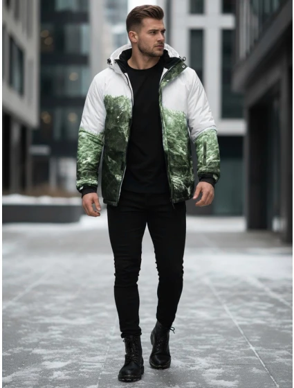 Pánská zimní lyžařská bunda zelená FashionStreet TX5126