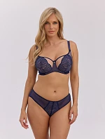 Kalhotky Gaia GFB 1366 Catherine, brazilský střih, tmavě modré, velikosti S–4XL
