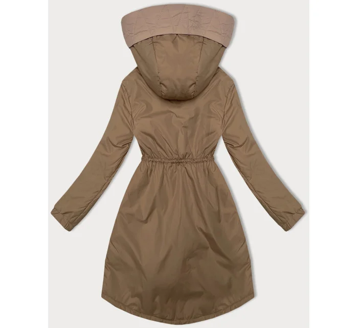 Tmavě béžová dámská bunda se stahováním v pase S'West (B8352-12)