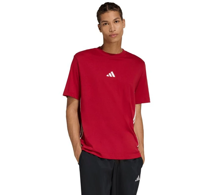 Pánské tričko Essentials 3Stripes červené model 22071176 pánské - ADIDAS Pánské tričko Essentials 3Stripes červené model 22071176 pánské - ADIDAS