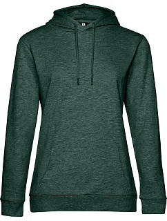 B&C #Hoodie /women Dámská mikina s kapucí 01.W04W heather dark green
