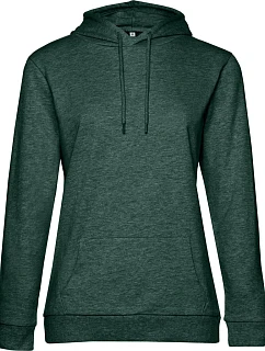 B&C #Hoodie /women Dámská mikina s kapucí 01.W04W heather dark green