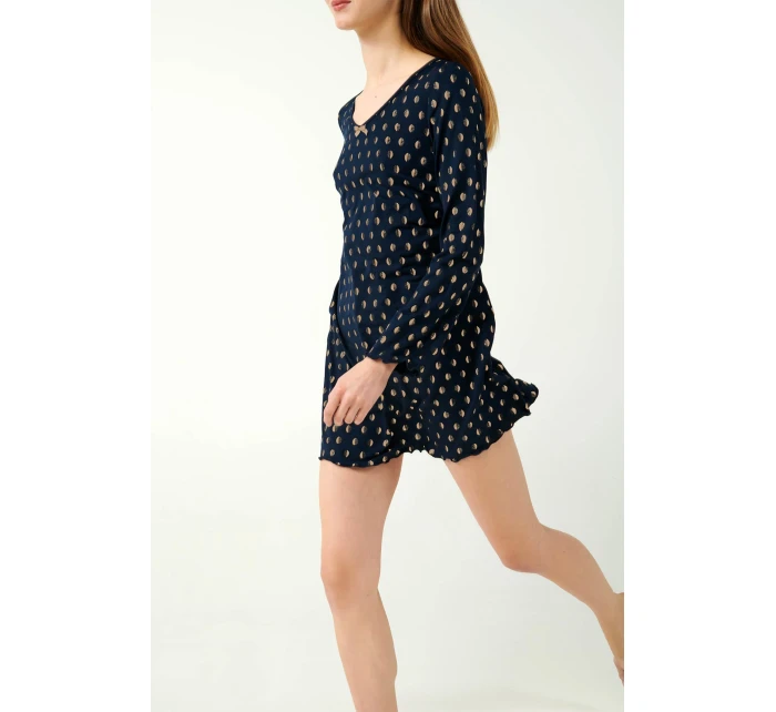 Vamp - Noční košilka s elegantním zlatým potiskem 21835 - Vamp Vamp - Noční košilka s elegantním zlatým potiskem 21835 - Vamp