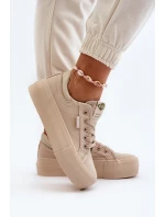 Dámské tenisky na platformě model 21650000 béžové - Lee Cooper