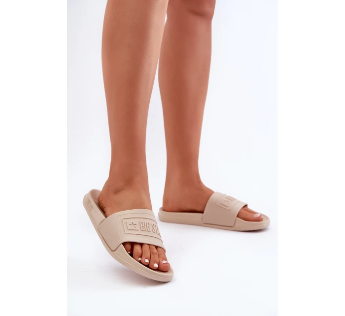 Lehké Dámské Pantofle Big Star OO274035 Béžové