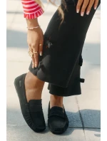 Dámské semišové mokasíny Big Star model 21693785 Černé - Big Star Shoes Dámské semišové mokasíny Big Star model 21693785 Černé - Big Star Shoes