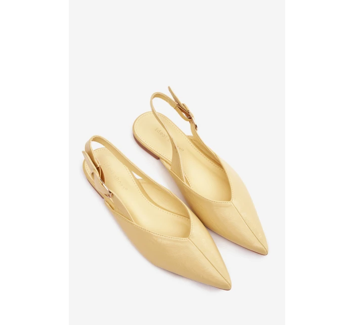 Lakované baleríny s přezkou Žluté Rinalle