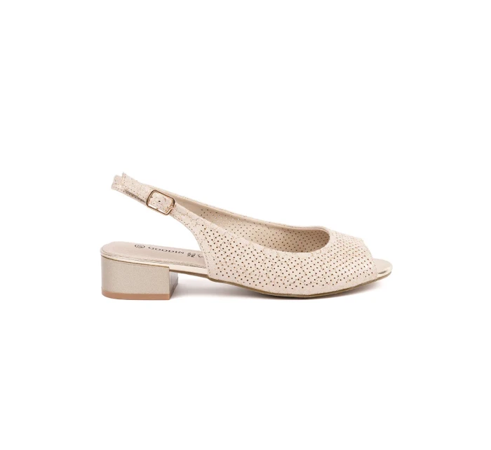 Stylové sandály dámské Jasnobeżowy Obcas Stylové sandály dámské Jasnobeżowy Obcas