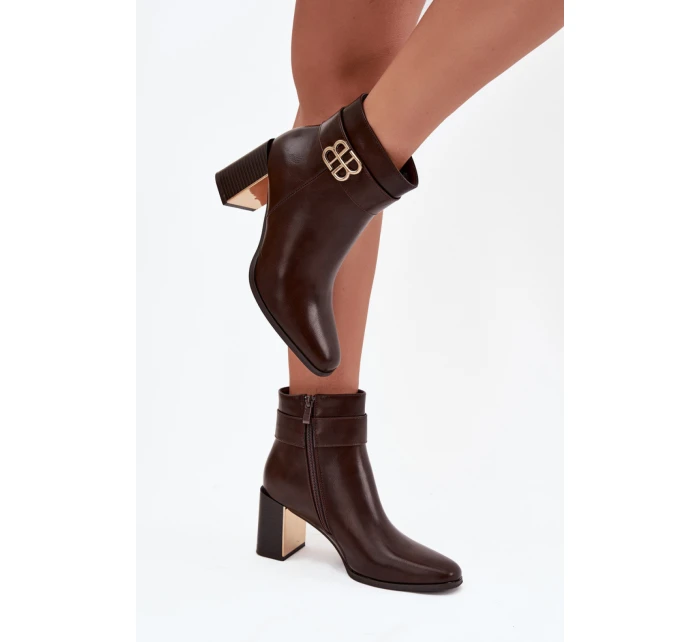 Boty na podpatku  model 220693 Step in style