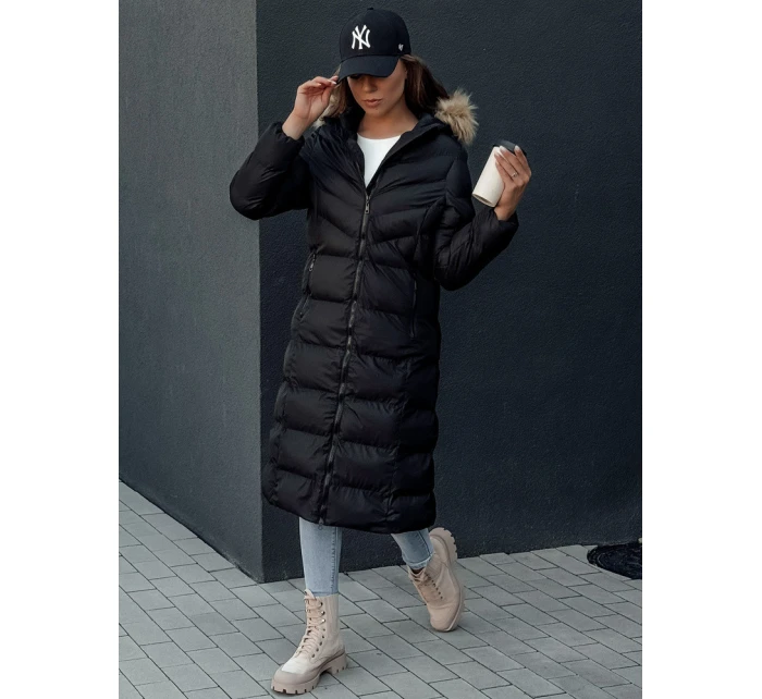 Dámský zimní kabát LUXWARM černý FashionStreet TY4374