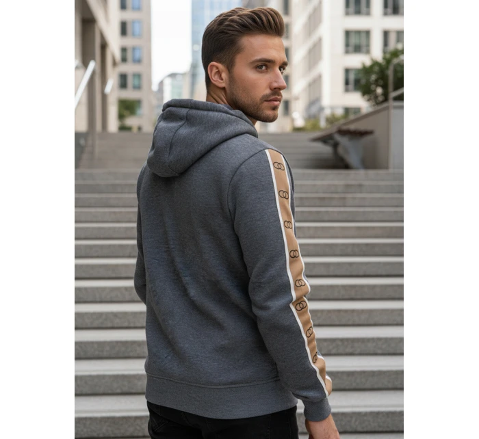 Pánská tmavě šedá mikina FashionStreet BX5936