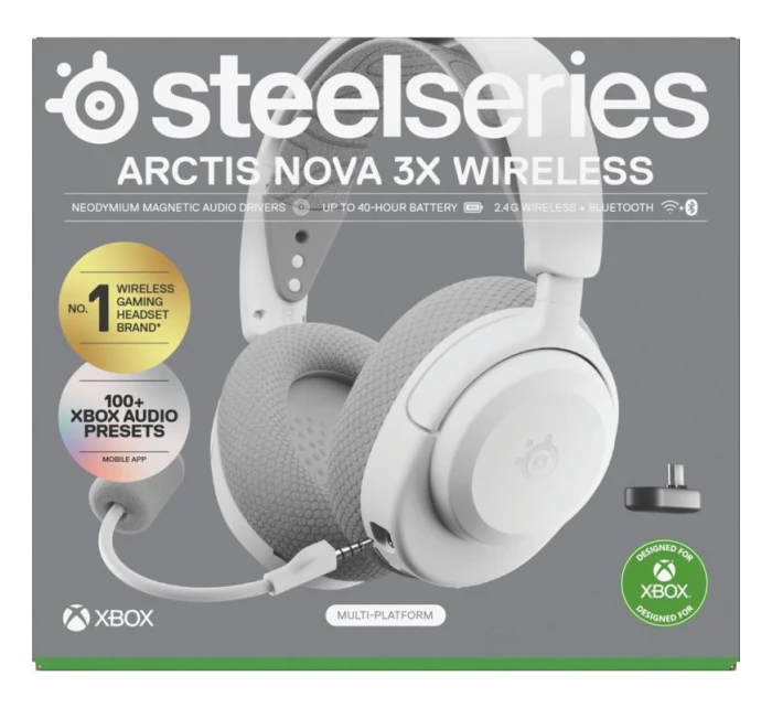 Bezdrátová sluchátka Steelseries Arctis Nova 3X pro Xbox, bílá Bezdrátová sluchátka Steelseries Arctis Nova 3X pro Xbox, bílá