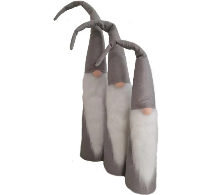 SADA ŠEDÝCH DEKORATIVNÍCH MIKULÁŠŮ 60, 70, 80 CM dětské