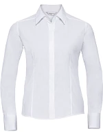 Russell Athletic 924F Popelínová halenka s dlouhým rukávem 11.924F white Russell Athletic 924F Popelínová halenka s dlouhým rukávem 11.924F white