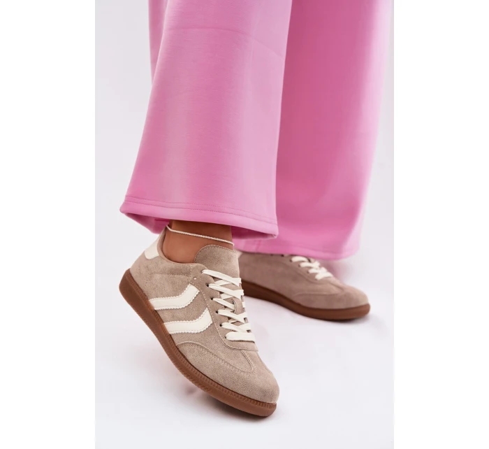 Dámské tenisky z eko semiše tmavě béžové Jesavella Dámské tenisky z eko semiše tmavě béžové Jesavella