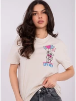 T shirt model 21821437 jasny beżowy - FPrice