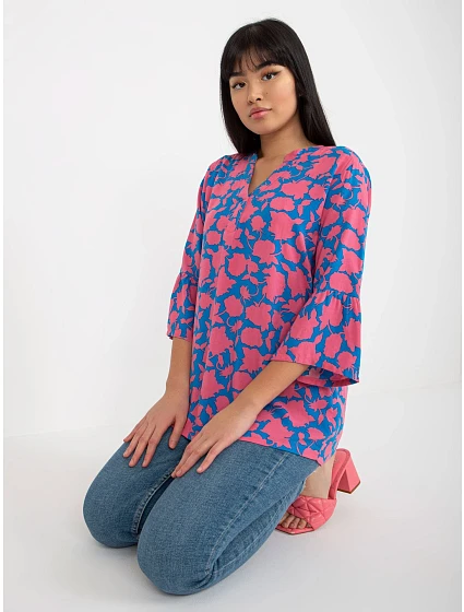 Dámská halenka model 18132660 růžová - FPrice Dámská halenka model 18132660 růžová - FPrice