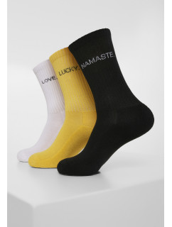 Znění Ponožky 3-Pack černá/bílá/žlutá