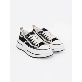 Luxusní  tenisky černé dámské platforma