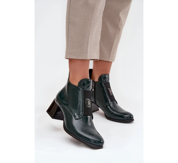 Boty na podpatku model 219405 Step in style Boty na podpatku model 219405 Step in style