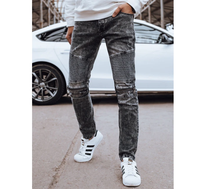 Pánské černé džínové kalhoty FashionStreet UX4246