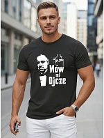 Tshirt męski klasyczny z nadrukiem bawełniany czarny model 22217892 - FashionStreet Tshirt męski klasyczny z nadrukiem bawełniany czarny model 22217892 - FashionStreet