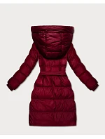 Prošívaná zimní bunda s páskem J Style bordó (5M3253-1) Prošívaná zimní bunda s páskem J Style bordó (5M3253-1)