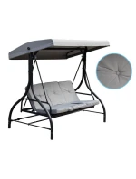 ZAHRADNÍ A BALKONOVÁ HOUPAČKA NINA 3MÍSTNÁ ŠEDÁ