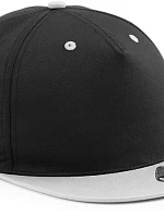 Beechfield B 610C 5 panelová Snapback kontrastní kšiltovka 53.610C black/grey