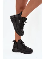 Dámské sportovní boty na platformě Big Star model 21708704 Černé - Big Star Shoes Dámské sportovní boty na platformě Big Star model 21708704 Černé - Big Star Shoes