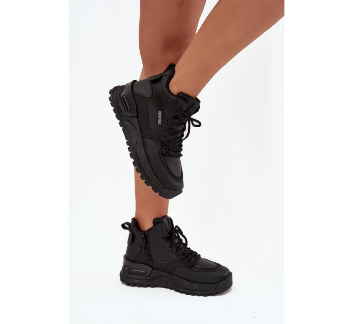 Dámské sportovní boty na platformě Big Star model 21708704 Černé - Big Star Shoes Dámské sportovní boty na platformě Big Star model 21708704 Černé - Big Star Shoes