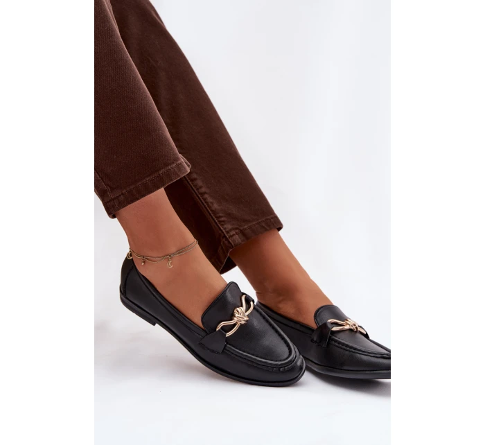 Dámské mokasíny s ozdobným detailem černé Rosynne Dámské mokasíny s ozdobným detailem černé Rosynne
