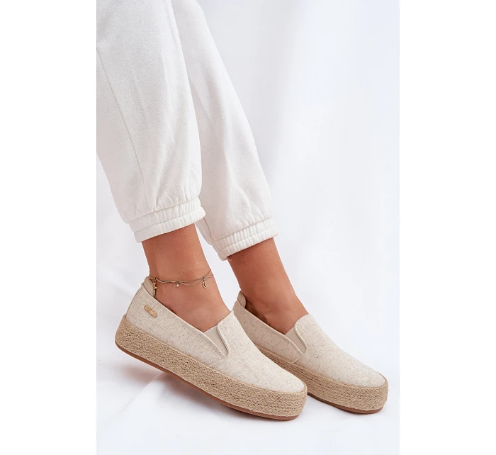 Dámské espadrilky na platformě Big Star model 22042779 Béžové - Big Star Shoes