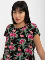 Dámská halenka D73771R10978P černá a zelená - FPrice