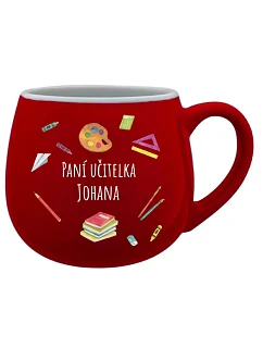 Personalizovaný keramický buclatý hrneček pro paní učitelku/pana učitele (pomůcky)
