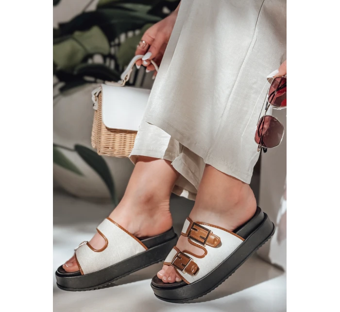 Dámské žabky FLATSTEP camel FashionStreet ZY0895 Dámské žabky FLATSTEP camel FashionStreet ZY0895