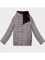 Lehce zateplená oboustranná bunda do boků Goodlookin tmavě fialová (P21-7213/7212-295)