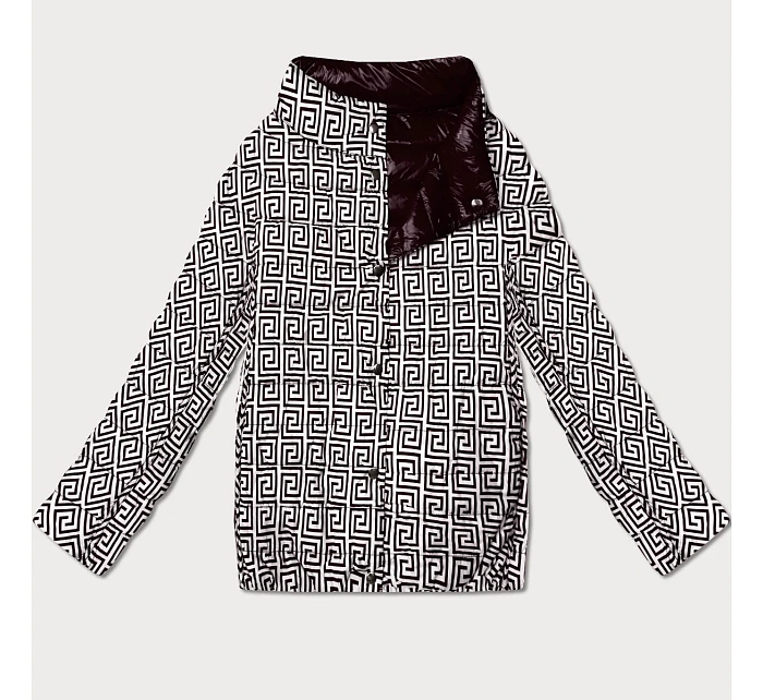 Lehce zateplená oboustranná bunda do boků Goodlookin tmavě fialová (P21-7213/7212-295)