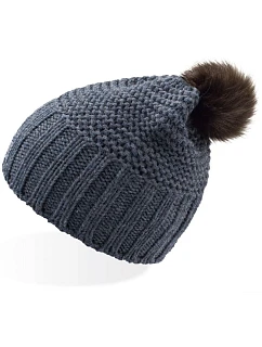 Atlantis Headwear Monte Bianco Pletená čepice s bambulí "Monte Bianco" 33.0185 avio/brown