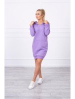 Šaty s kapucí fialové