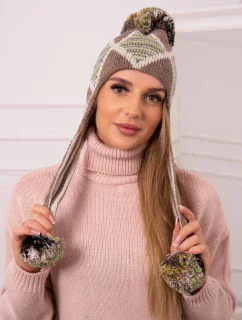 Dámská klapka na uši Eunika K322 cappuccino+beige