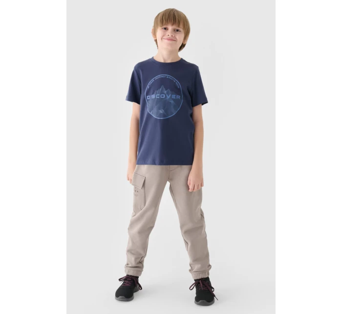 Chlapecké Dresové Kalhoty Joggery Šedé 4FJWAW24TTROM760-26S