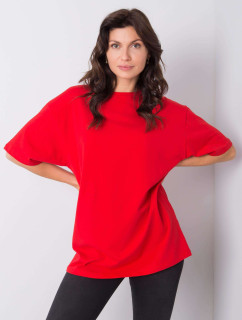 RUE PARIS Červené bavlněné tričko