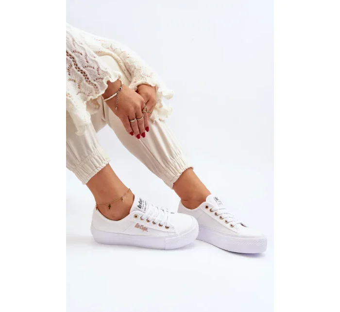 Dámské Tenisky na platformě Lee Cooper Bílé Dámské Tenisky na platformě Lee Cooper Bílé