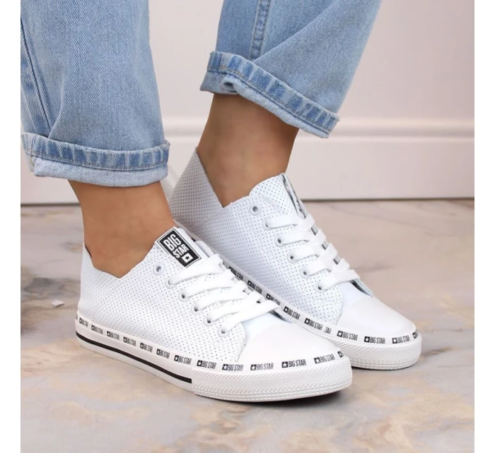 W model 22018124 bílé prolamované nízké tenisky - Big Star W model 22018124 bílé prolamované nízké tenisky - Big Star