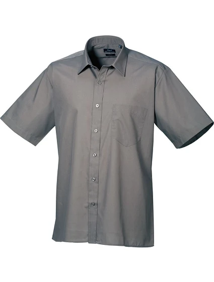 Premier PR 202 Popelínová košile s krátkým rukávem 39.0202 dark grey Premier PR 202 Popelínová košile s krátkým rukávem 39.0202 dark grey